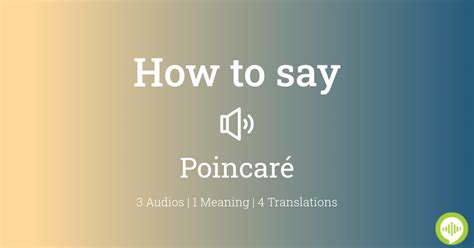 poincare pronunciation|how to pronounce poincare.
